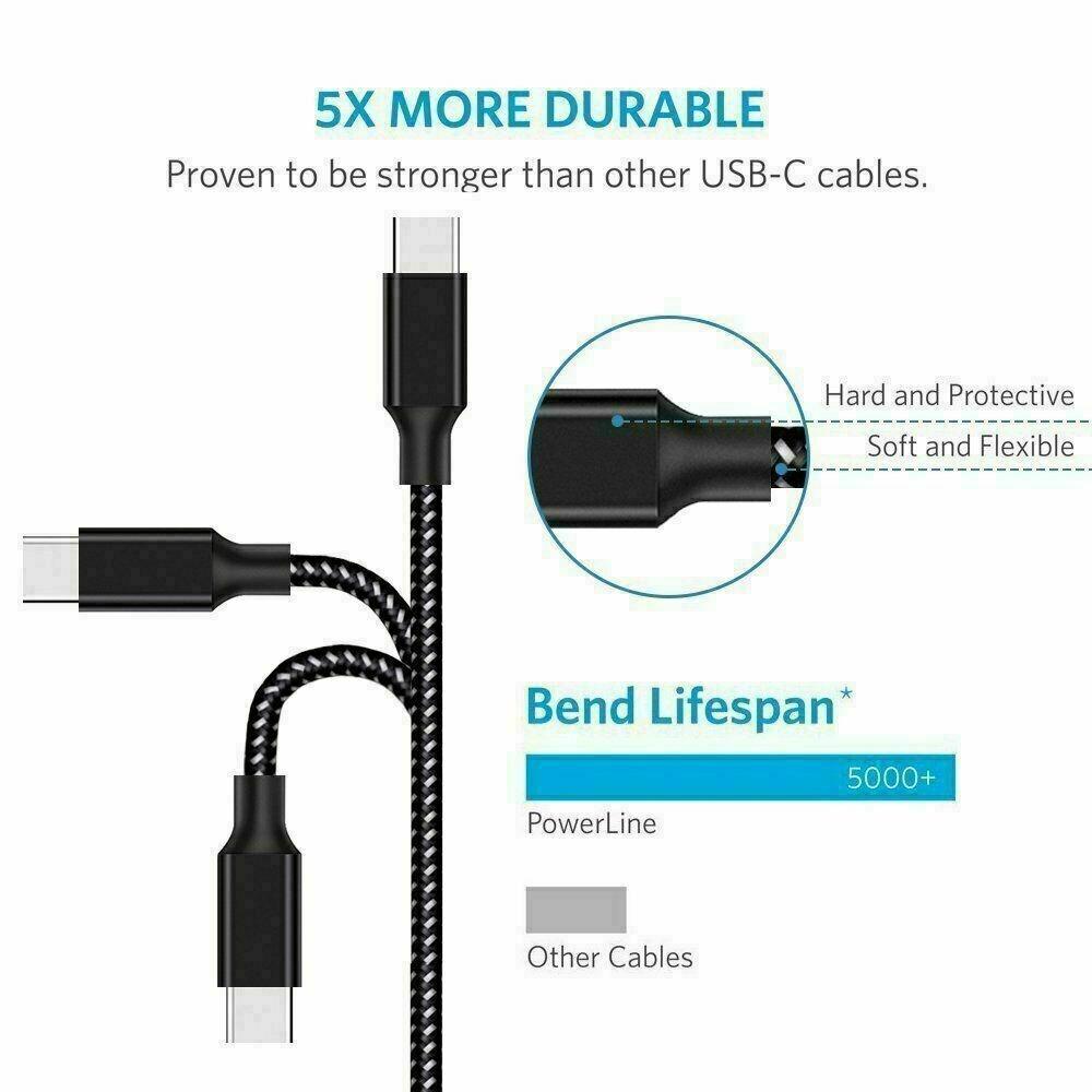 Heavy Duty 6-feet Fabric Type-C cable - Black, photo 8 of 10