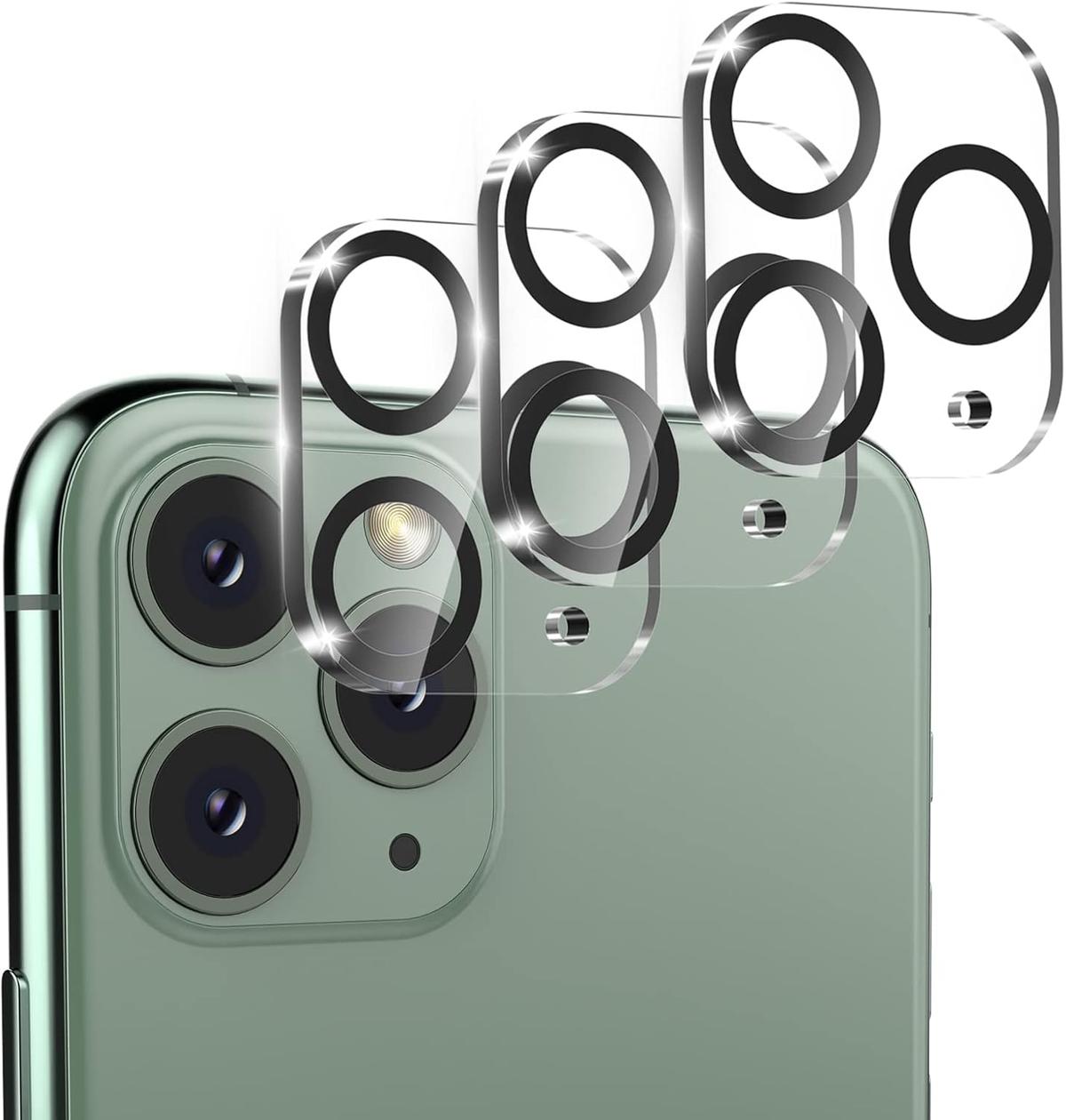 Camera Lens Protector for iPhone 11 Pro & iPhone 11 Pro Max, 9H Tempered Glass Camera Protector, Strong Adhesion, HD Clear, Scratch...