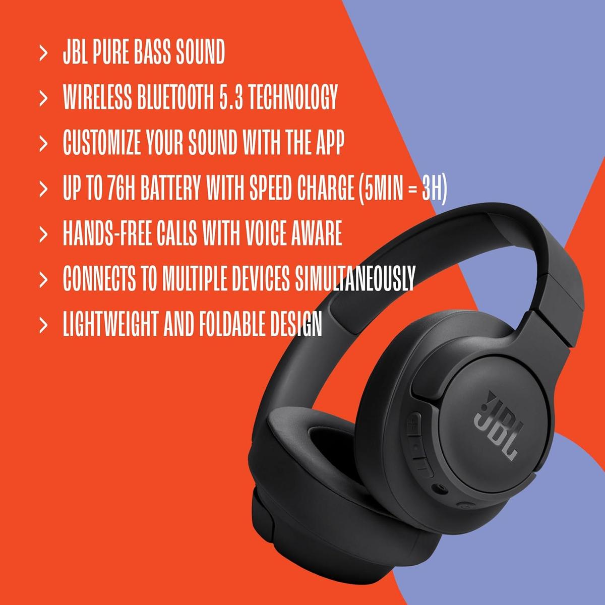 JBL Tune 720BT Wireless Over-Ear Headphones, photo 4 of 4