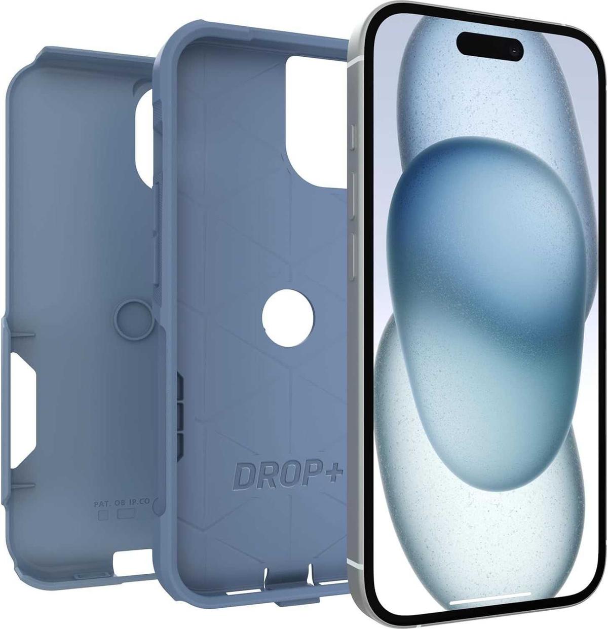 OtterBox iPhone 15, iPhone 14, and iPhone 13 Commuter Series Case - CRISP DENIM (Blue), slim & tough, pocket-friendly, with port protection, photo 3 of 3
