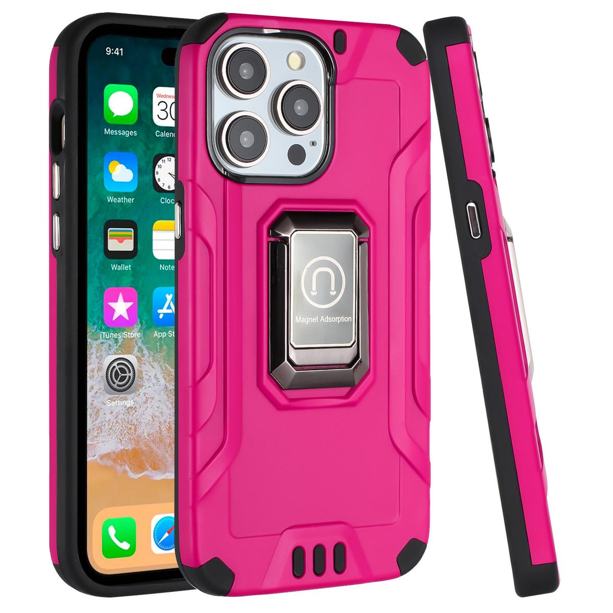 iPhone 15 Strong Tough Metallic Design Hybrid Case with Premium Kickstand & Shockproof Protection, photo 4 of 5