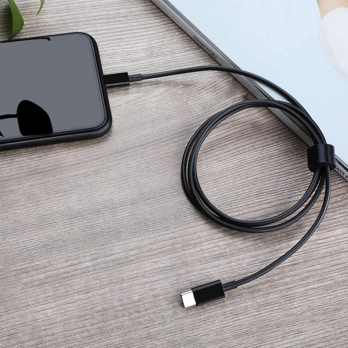 Charging/Sync Cable for Type C to Lightning, no Package, in Black, photo 2 of 2