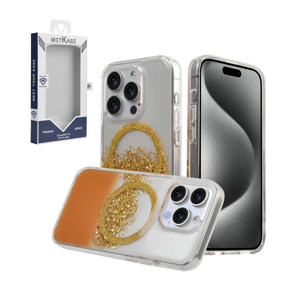 METKASE Glitter Transparent Shockproof MagSafe Case for iPhone 15 Pro, photo 7 of 10