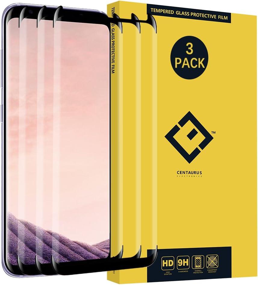 Pack of 3 Samsung Galaxy S8 Plus Tempered Glass Screen Protectors – Case Friendly, HD Clear & Bubble-Free Application
