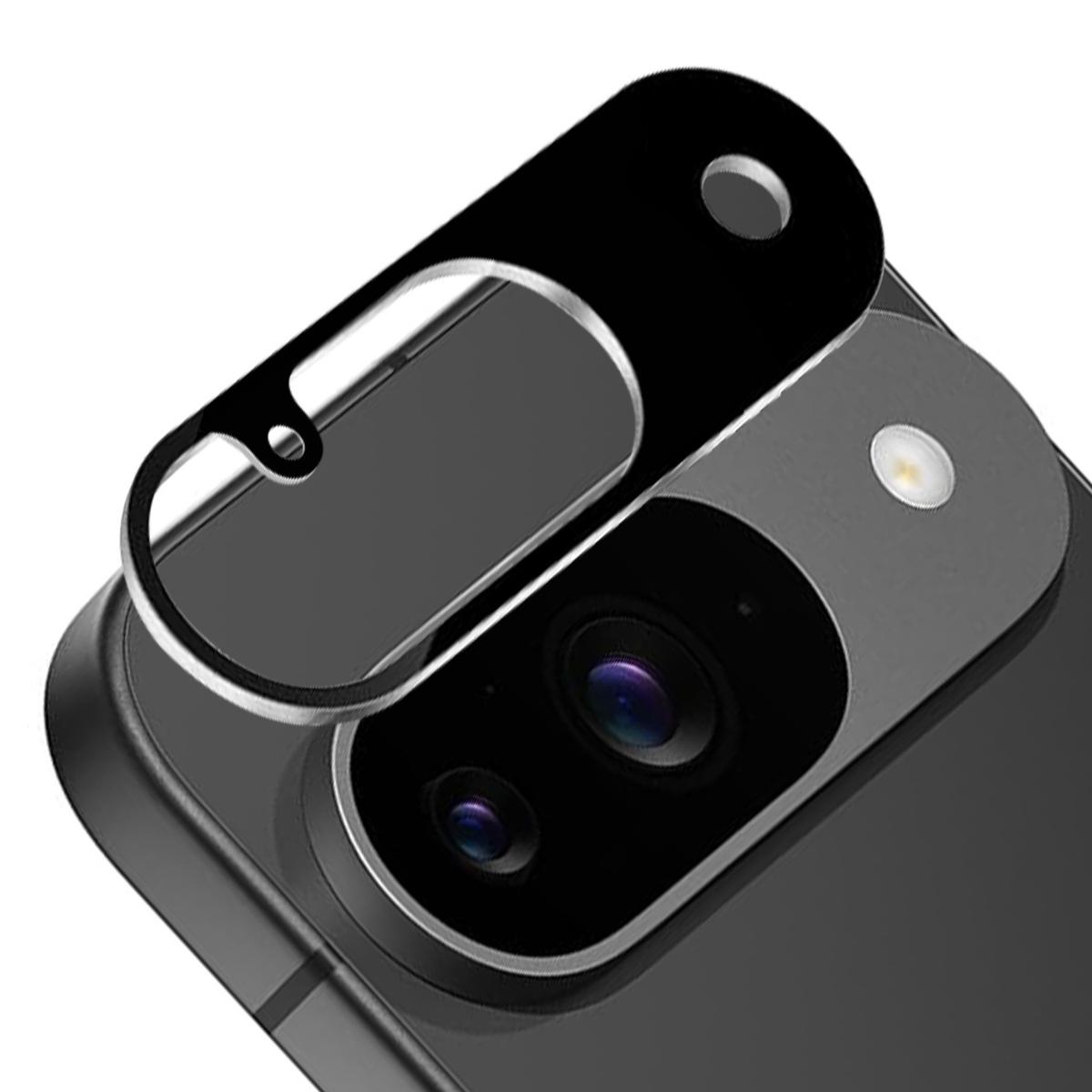 Google Pixel 9 Camera Lens Protector Black Colored Edge Tempered Glass 2.5D