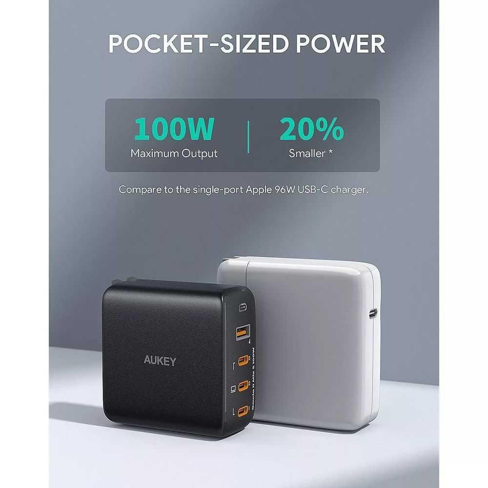 AUKEY PA-B7S VoltApex II Mix S 100W 4-Port PD Wall Charger, photo 3 of 8