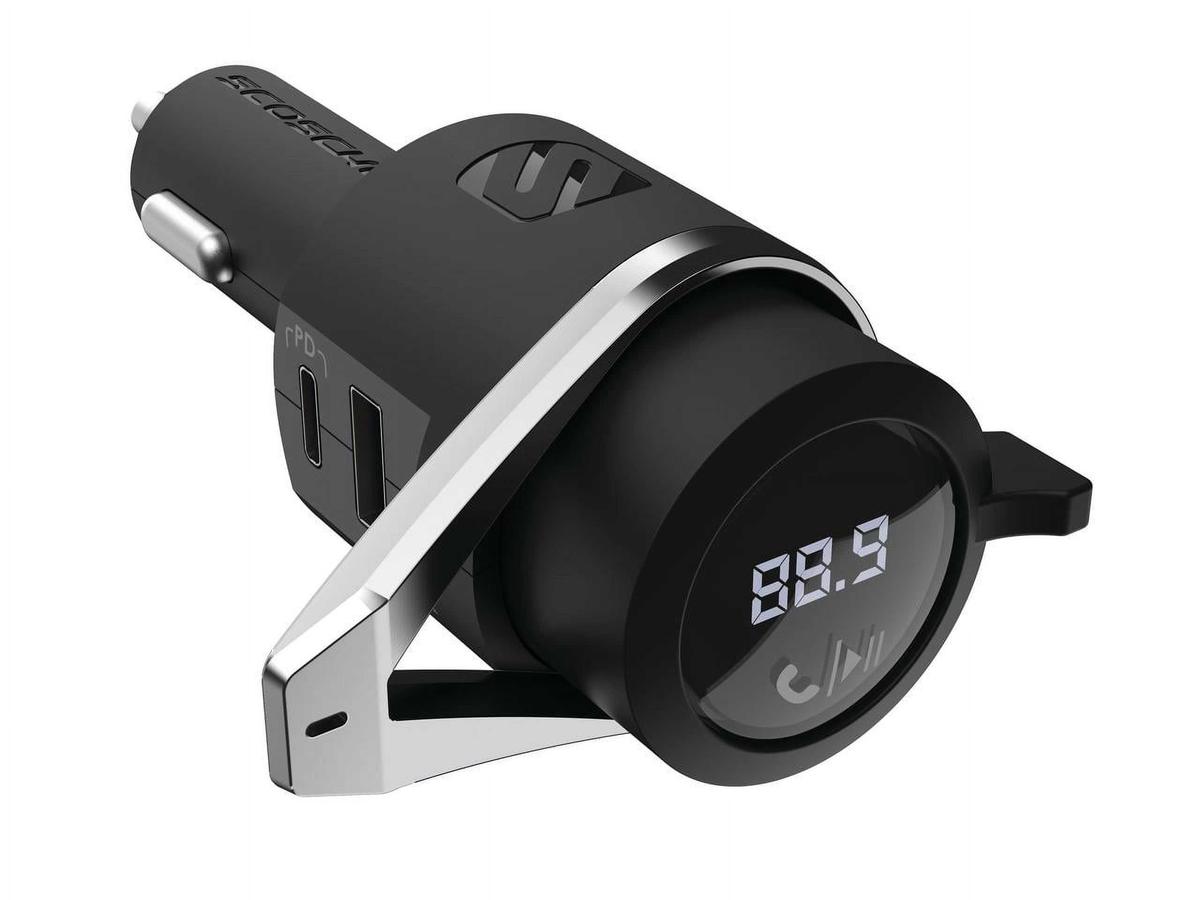SCOSCHE BTFMPD3SR-SP USB-C Power Delivery Bluetooth Hands-Free Car Kit with Digital FM Transmitter, photo 2 of 3