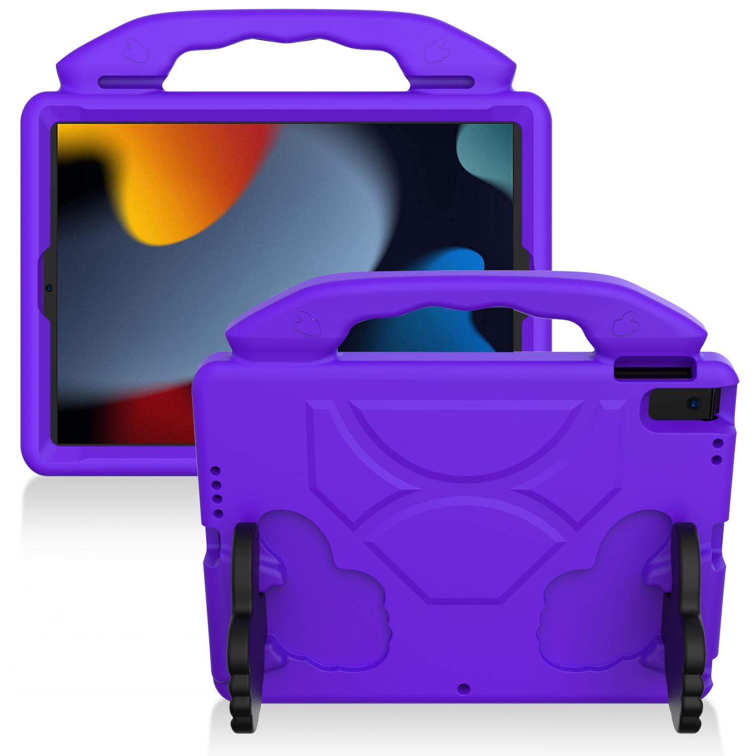 Apple iPad 9.7 inch Thumbs Up Kickstand Shockproof Tablet Case Cover - Dark Purple