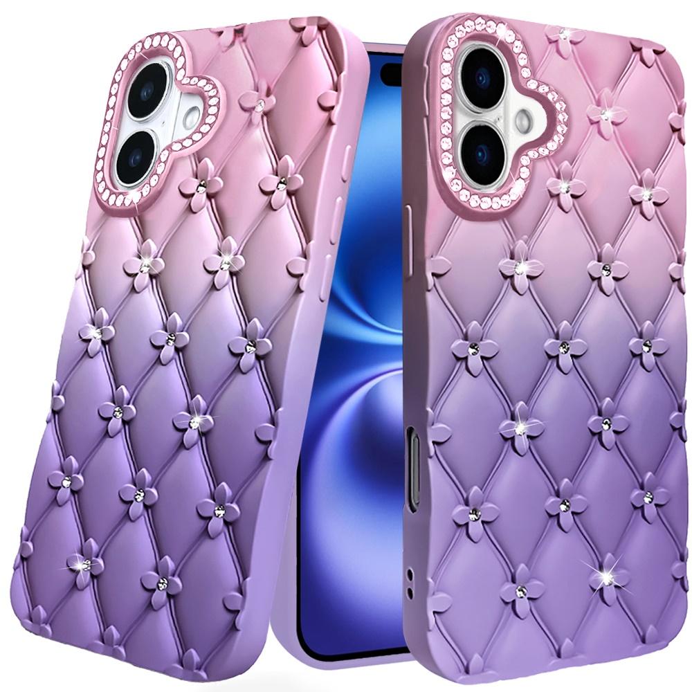 iPhone 17 Floral Joy Glitter Shimmer Leather Cases. Available in Multiple Colors., photo 4 of 4