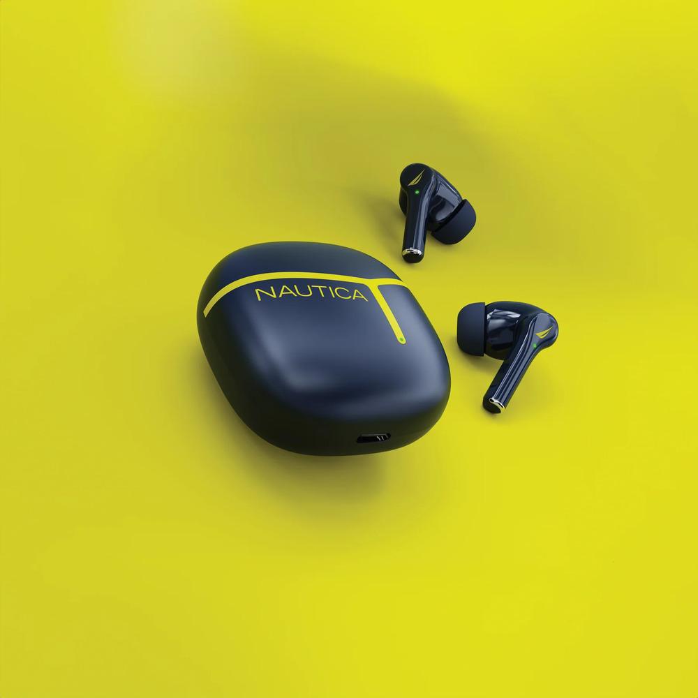 Nautica T670 Wireless Stereo Earbuds with Charging Case – Bluetooth, Noise Isolation, Navy/White, photo 6 of 8