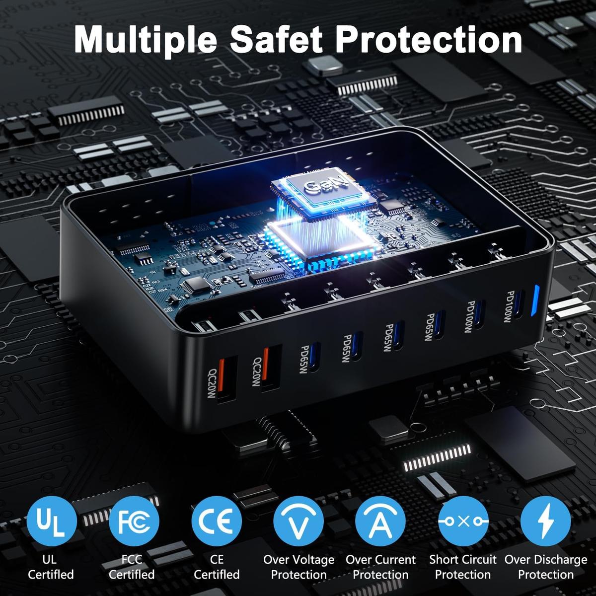500W GaN 6-Port USB-C and USB-A Fast Charger, photo 7 of 7