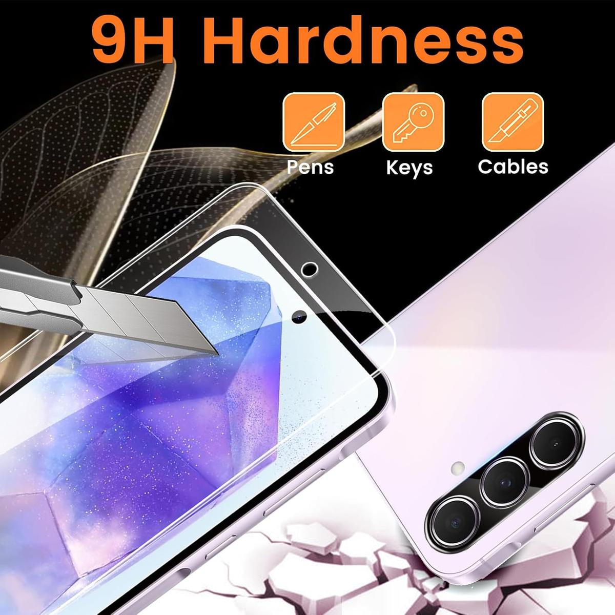 Tempered Glass Screen Protector for Samsung Galaxy A55 – Shatterproof, Scratch Resistant & HD Clear, photo 3 of 3