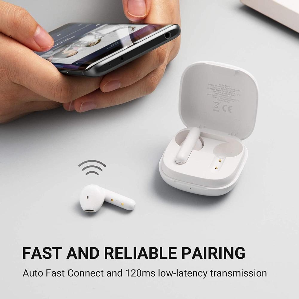 TCL S150 True Wireless Earbuds, Deep Bass with 13mm Drivers, Bluetooth 5.0 Headphones, Type C Charging Case, Noise Isolation, Waterproof Touch Control Wireless Earphones with Mic for Work,, photo 3 of 3