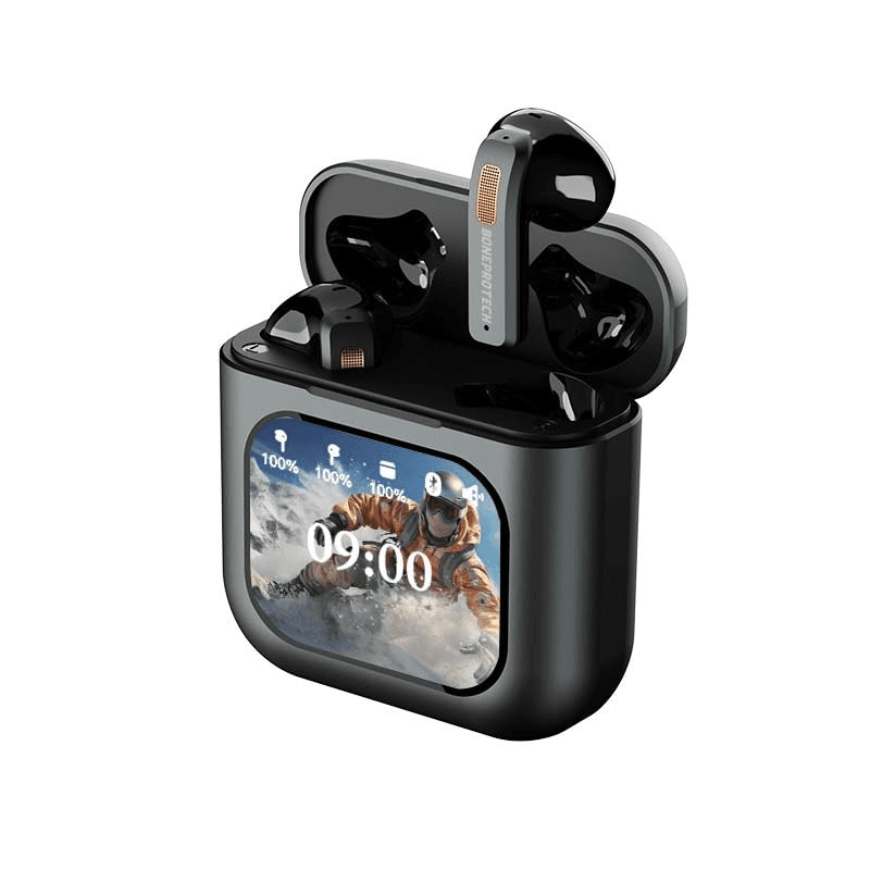 Smart Touch Earbuds, Customizable Screen Saver, MP3 Player, Control Social Media, Calls, messeging, ENC Noise Reduction, Built-in mic, Advanced V5.3 Technologies, photo 2 of 2