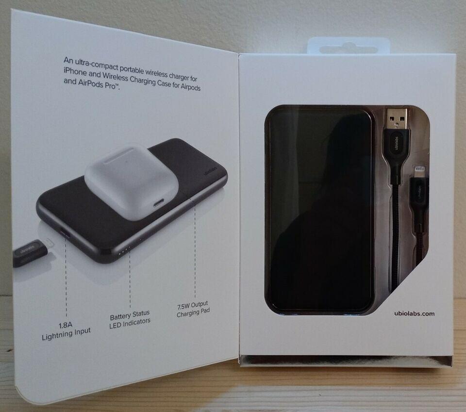 New Ubiolabs Shadow 3000mAh Wireless w/ Lightnng Cable Power Bank For iPhone, photo 2 of 4