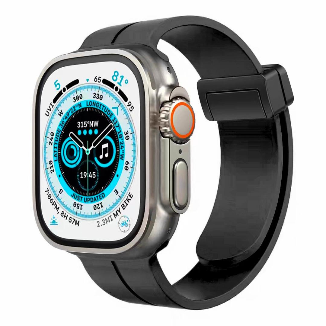 Magnetic Buckle Silicone Band for Apple Watch 42mm/44mm/45mm – Premium Soft Strap Compatible with Series 9 to 1, SE & Ultra, photo 2 of 9
