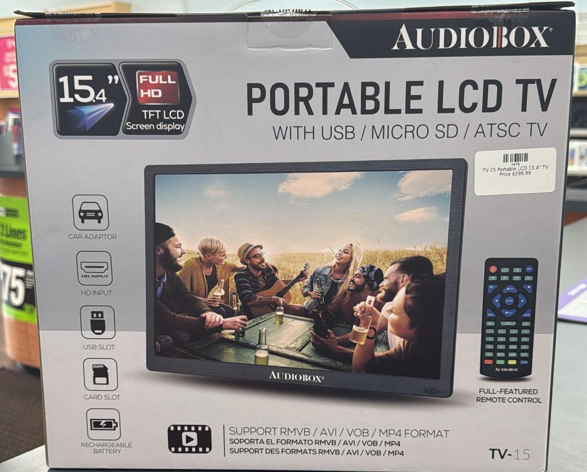 AudioBox TV-15 15.4" Portable Full HD LCD TV with USB, Micro SD, HDMI & Rechargeable Battery, photo 4 of 4