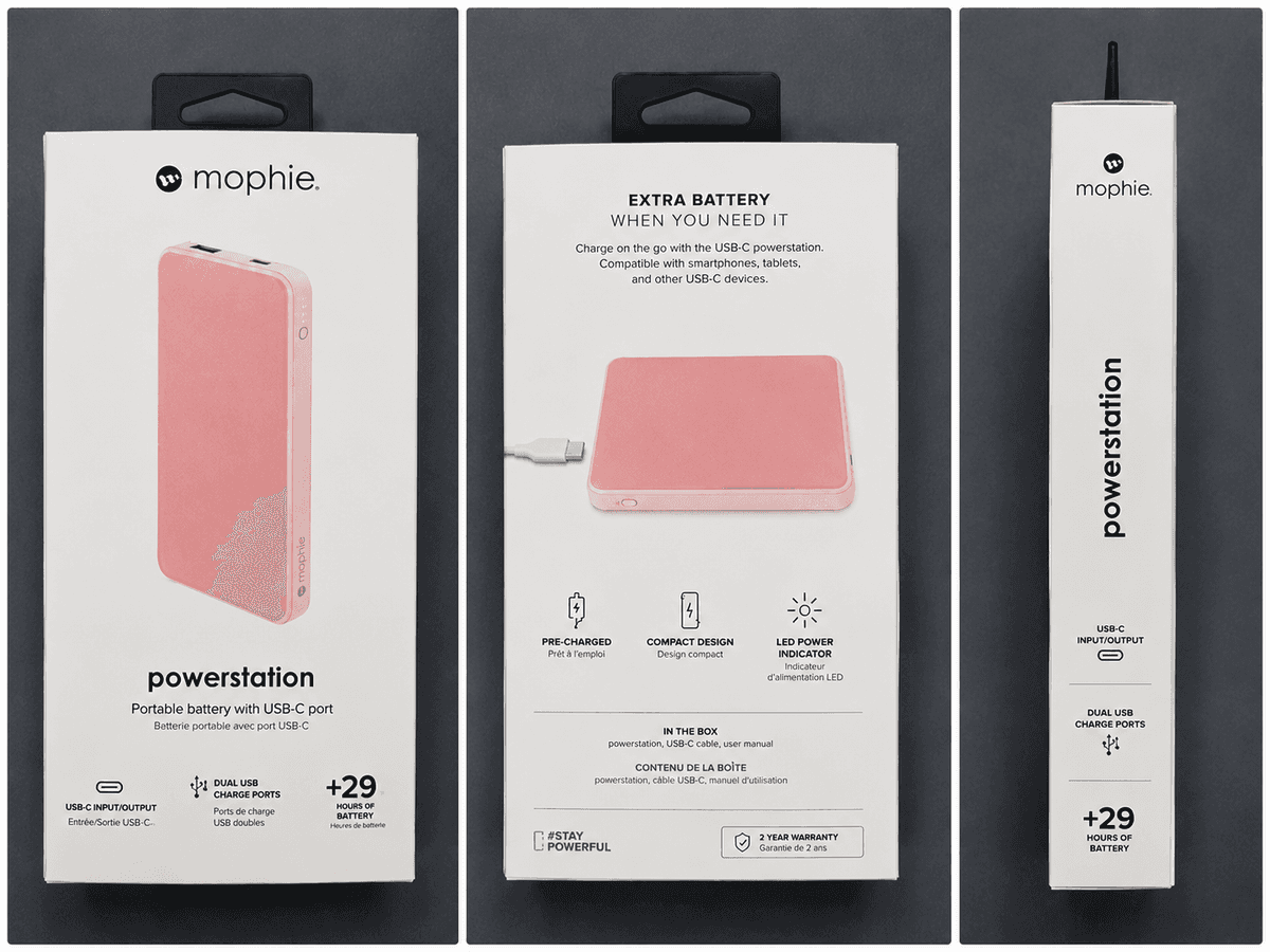Mophie Powerstation USB-C Portable Power Bank – Pink | Brand New, photo 2 of 2