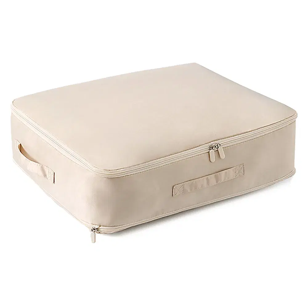 Foldable Storage Bag for Comforters and Blankets, Medium, Apricot product
