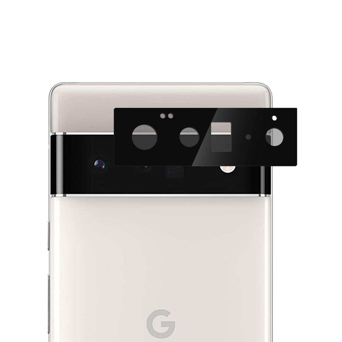 Google Pixel 6 Camera Lens Colored Edge Tempered(2.5D) - Black
