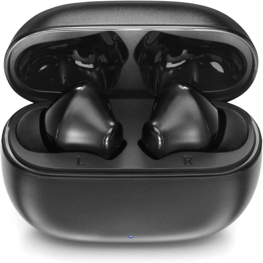 Meet the MOTO BUDS 125 - 17 hours of playtime. Pair instantly with Fast Pair, make clear calls with dual mics and ENC, and control with a touch or voice command. IPX5 water-resistant - BLACK, photo 4 of 4