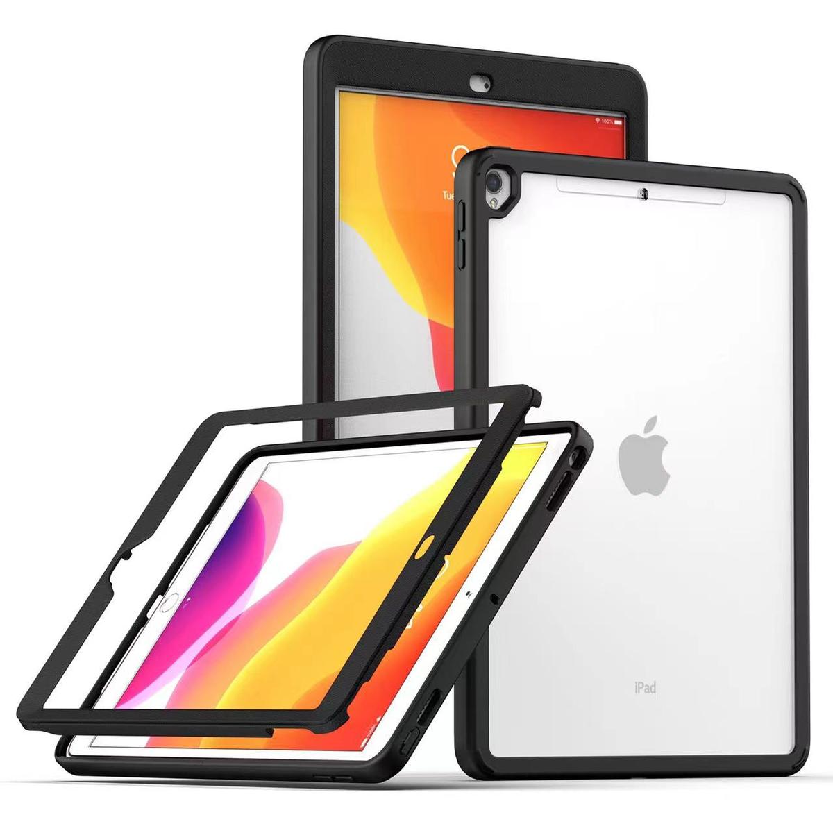 Apple iPad 9th Gen 10.2 inch (2021) 3in1 Tablet Transparent Hybrid Case Cover - Clear/Black