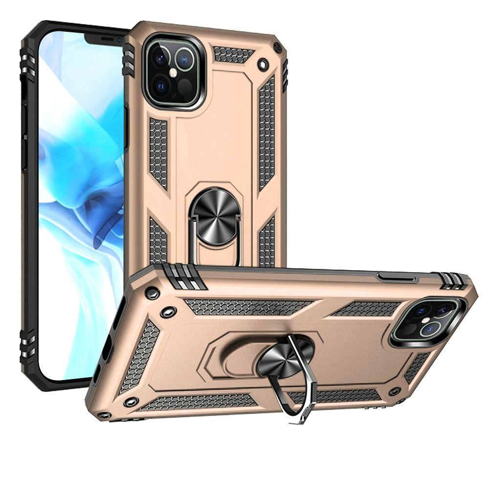 Apple iPhone 12 Pro Max 6.7" Rugged Magnetic Ring Stand Case with Camera Protection