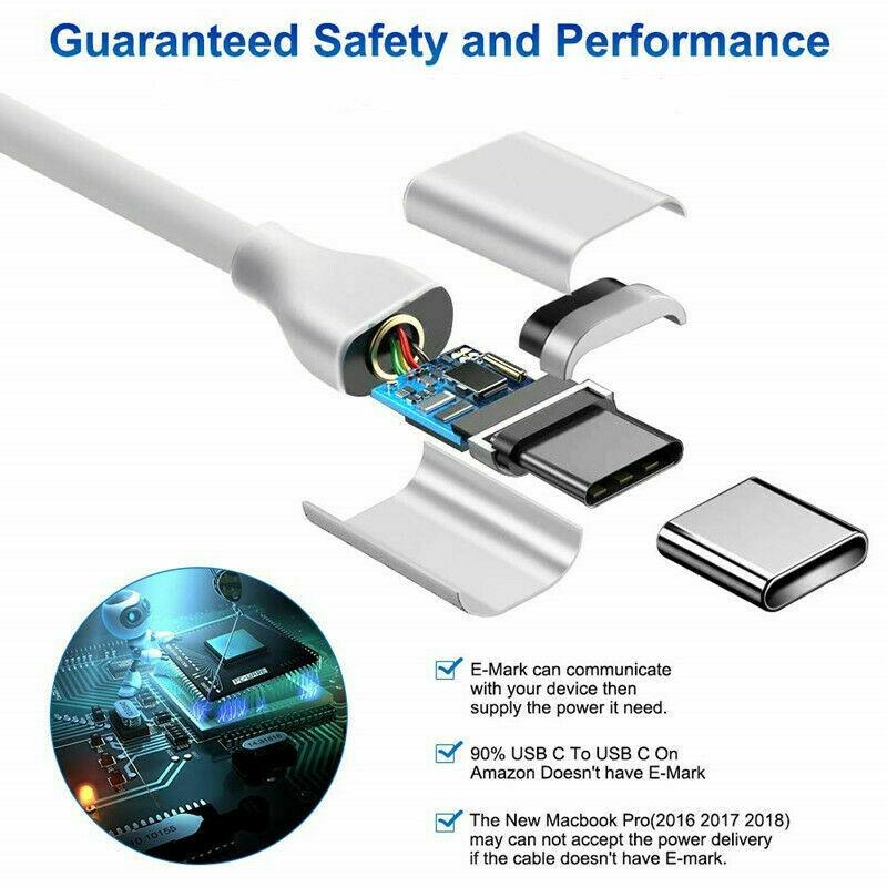 USB-C to USB-C Fast Charge Type C to Type C Cable Cord with Package in White, photo 7 of 10