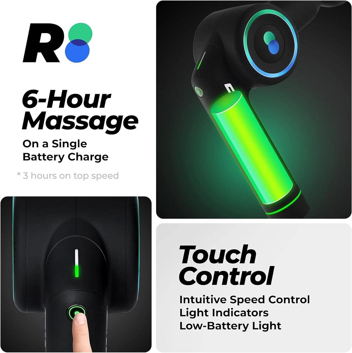 Reathlete FOLD Interchangeable Folding Percussion Massage Therapy Gun, photo 2 of 5