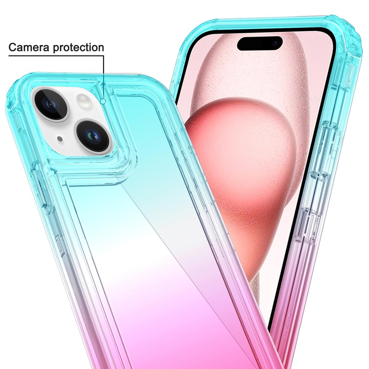 iPhone 13 Pro Max 3-in-1 Two-Tone Shockproof Transparent Hybrid Case – Dual-Layer Rugged Protection with Stylish Contrast, photo 2 of 5