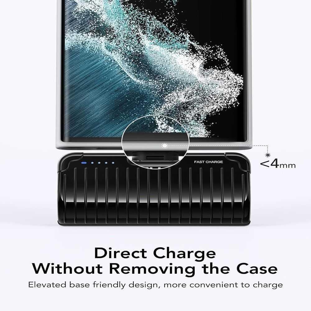 VRURC USB C Portable Charger, 5000mAh Mini Power Bank Fast Charging,PD 20W Charging Bank Compatible with iPhone 15,15 Pro,15Pro Max, Samsung Galaxy,Note 20/10/9/8,Google Pixel,Android etc (Black) (LANE B RACK 6 TOP SHELF), photo 6 of 9
