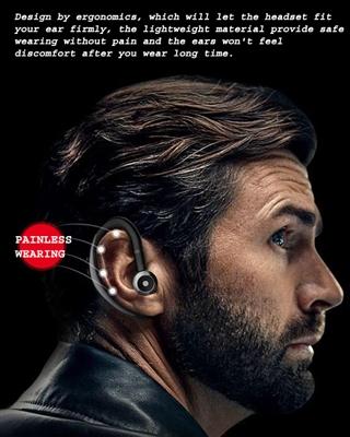 20 HRS Talking Time Sporty Bluetooth Earpiece with Microphone and Music SD109 in Black, photo 6 of 13