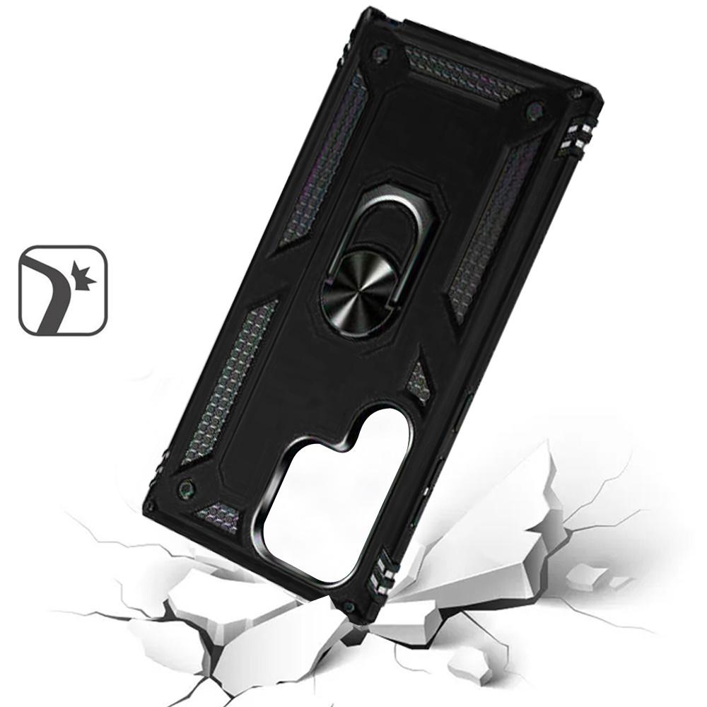 Samsung Galaxy s24 Ultra Ring Magnetic Kickstand Hybrid Case Cover - Black, photo 3 of 3