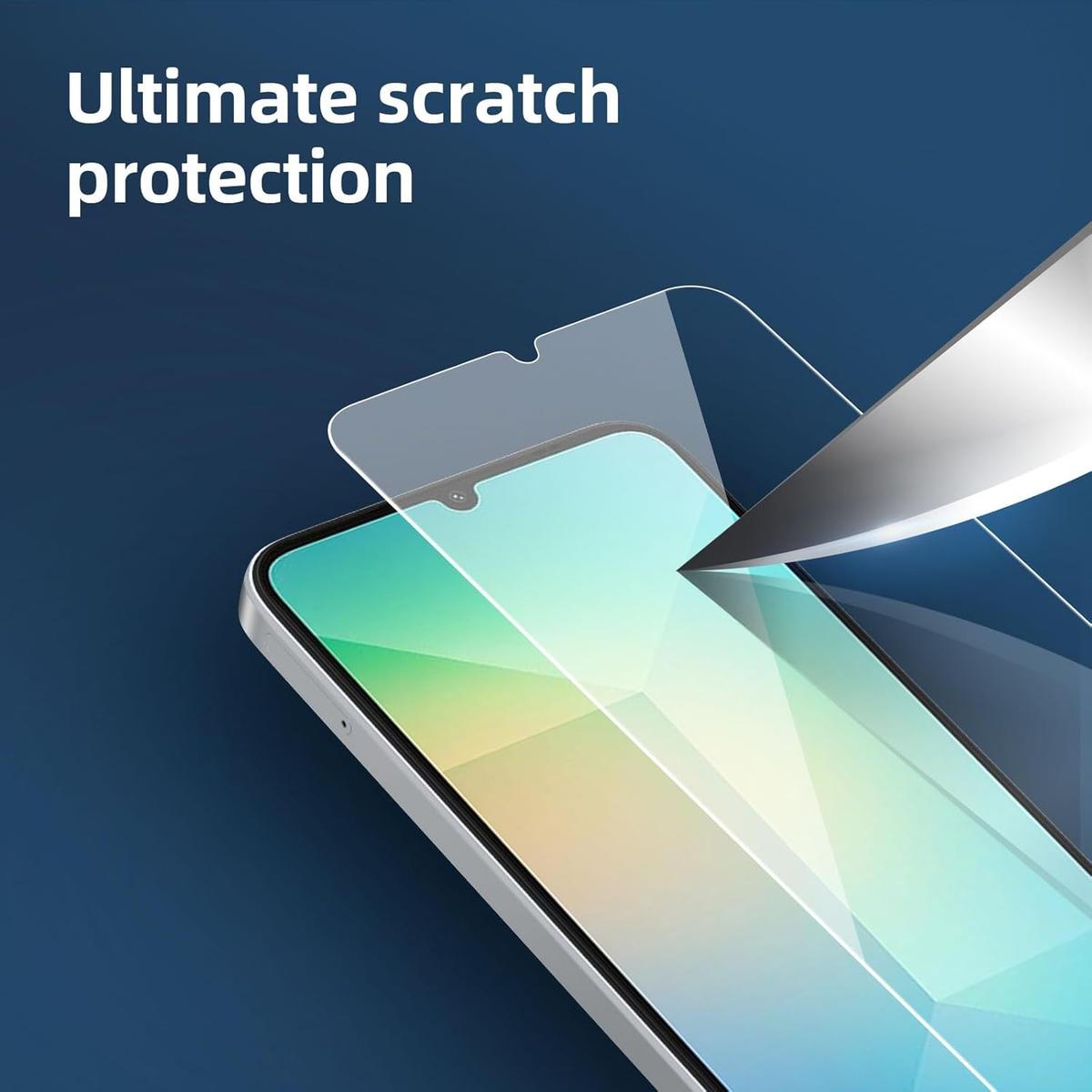 Pack of 3 Samsung Galaxy A06 Tempered Glass Screen Protectors – Ultra Durable, Anti-Scratch, HD Clarity & Easy Bubble-Free Install, photo 4 of 5