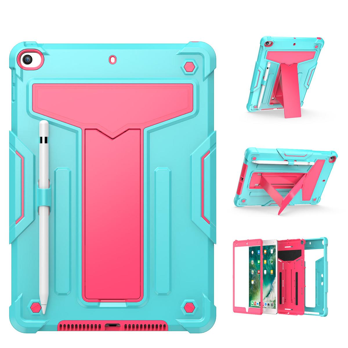 Apple iPad Pro 11inch 2024 Tablet Vertical 3in1 Tough Hybrid Kickstand - Teal/Hot Pink