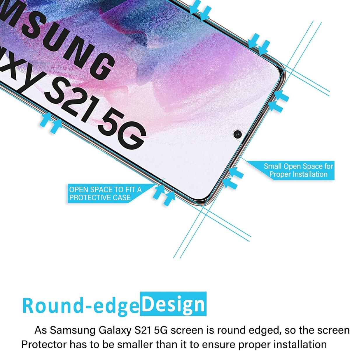 Tempered Glass Screen Protector for Samsung Galaxy S21 – Durable, Anti-Fingerprint & HD Clear, photo 3 of 4