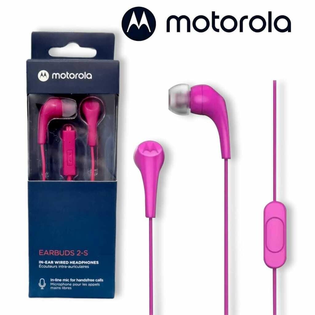 Motorola Wired Earbuds BT Series with Inline Mic - Pink