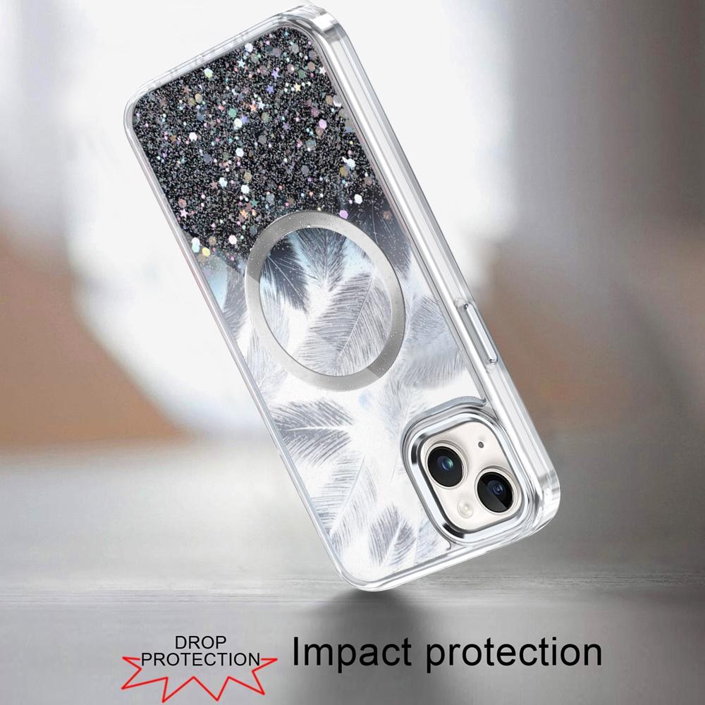 iPhone 14 PLUS Epoxy Glitter Shimmer Hybrid Case with [Magnetic Circle] | Sparkling Shockproof Transparent Cover, photo 2 of 13