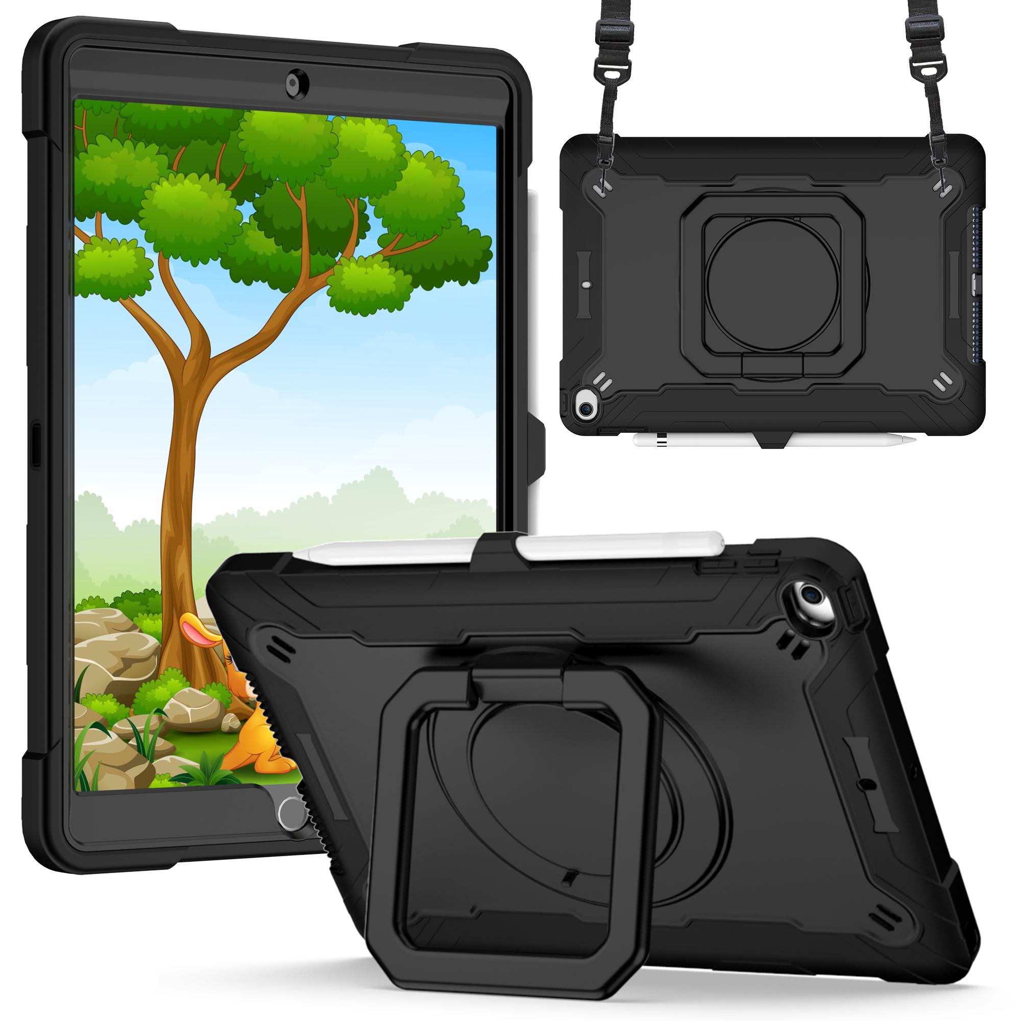 Samsung A9 Plus 11 inch Tablet Tough Hybrid Rotating 360 Degree Kickstand - Black+Black
