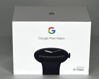 Google Pixel Watch, 41mm Polished Silver Case w/Chalk Active Band, Android Smartwatch with Fitbit Activity, Fitness, Sleep, Heart Rate Tracking, LTE Support Brand New, photo 2 of 3