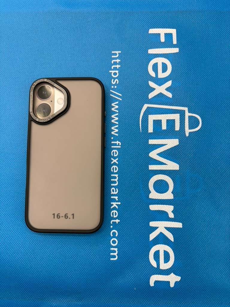 iPhone 16 Case (Solid Grey, Single Camera Cutout)
