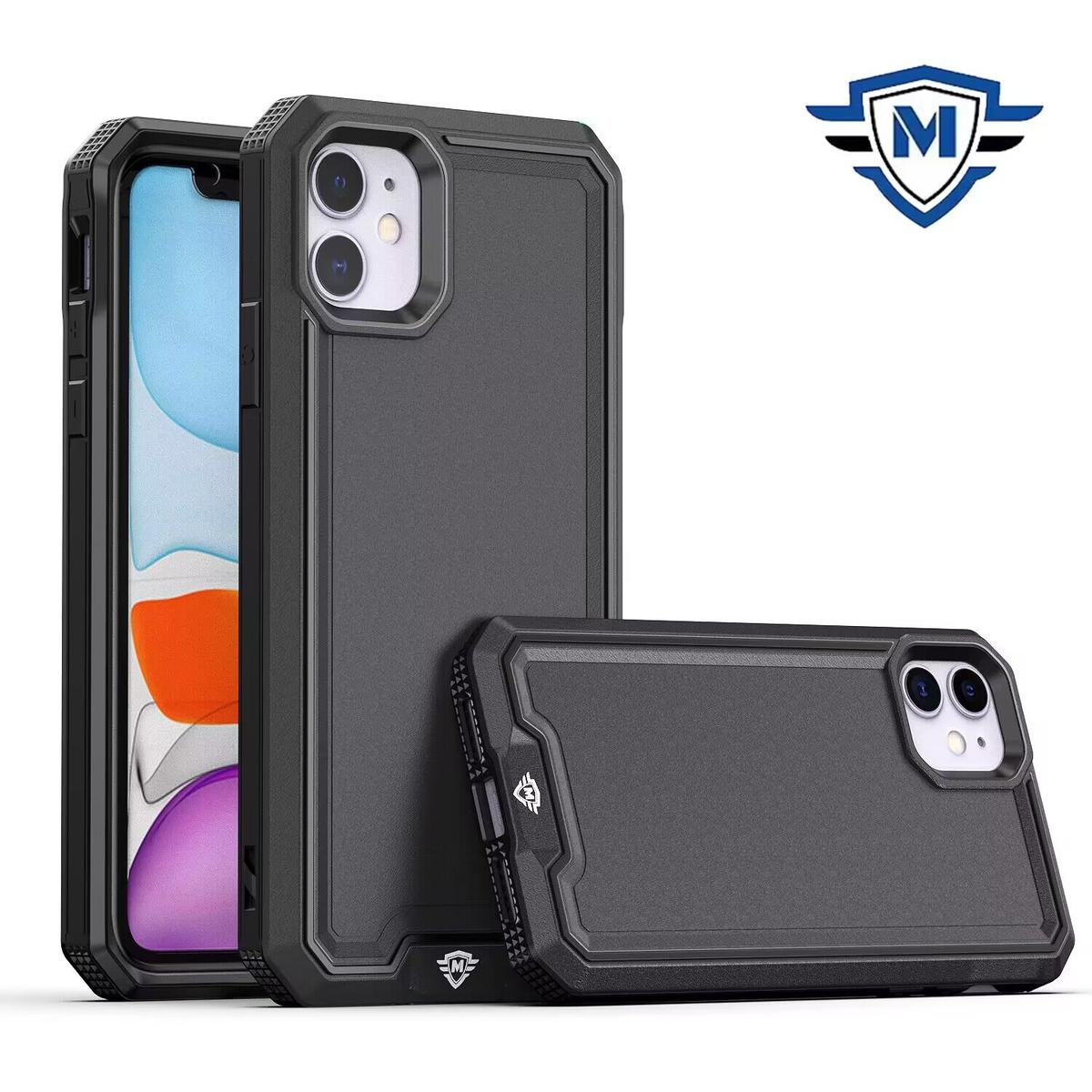 iPhone 15 METKASE Rank Tough Strong Modern Fused Hybrid in Slide-Out Package - Black