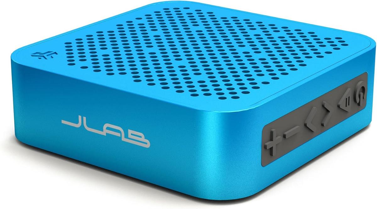 JLab Crasher Mini Wireless Bluetooth Speaker | Bluetooth 2.1 | 18 Hour Battery Life | Water Resistant & Dust Resistant | USB + AUX Backup Available | Blue, photo 4 of 5