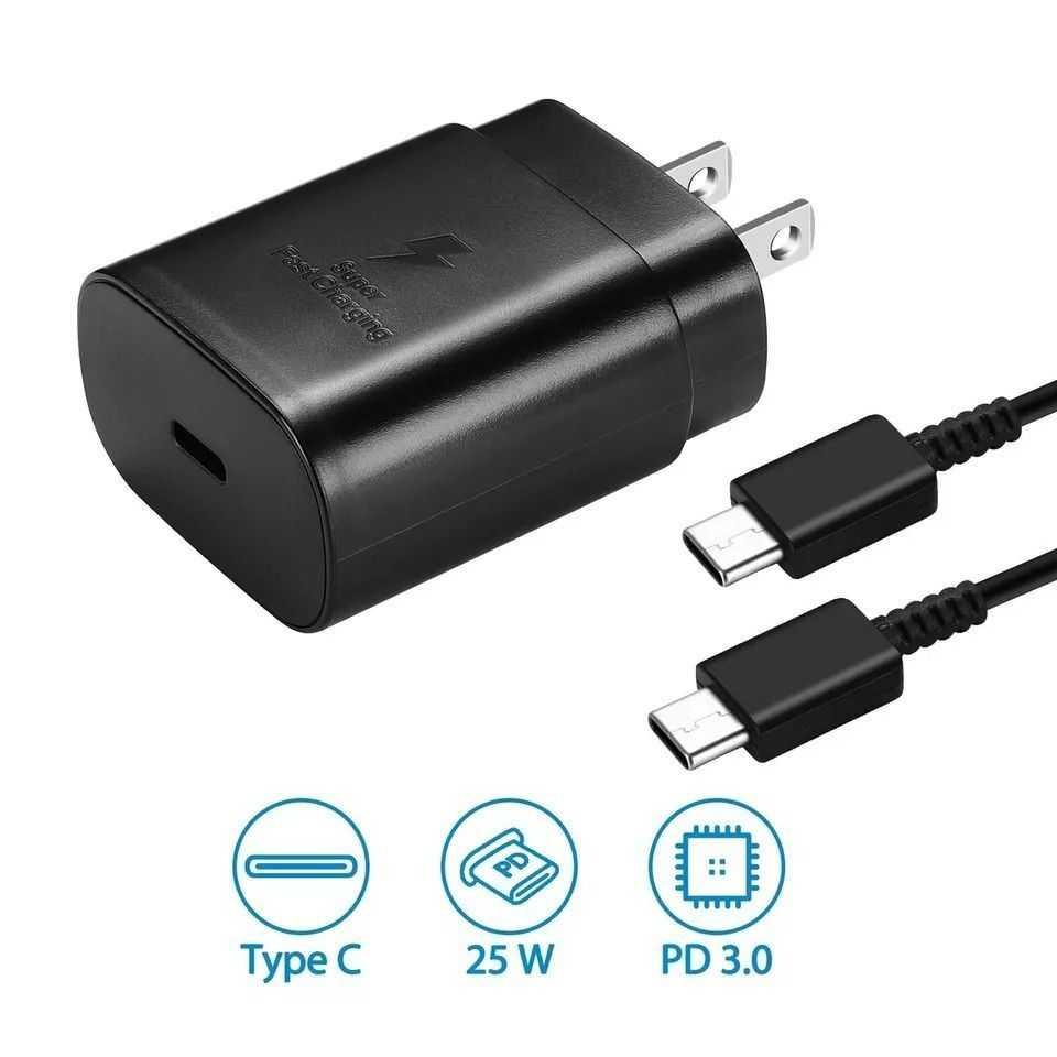 Samsung Galaxy Z Flip5, 4, 3 Super Fast 25W Wall Charger & USB-C Cable, photo 3 of 3