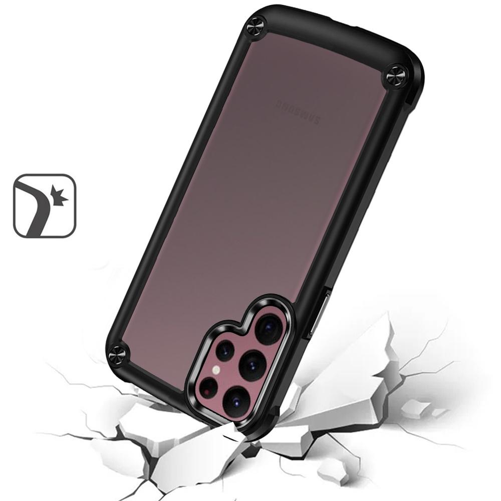 Samsung Galaxy S22 Ultra Ultimate CaseX Transparent Hybrid Case with Metal Buttons And Camera Edges - Black, photo 3 of 3