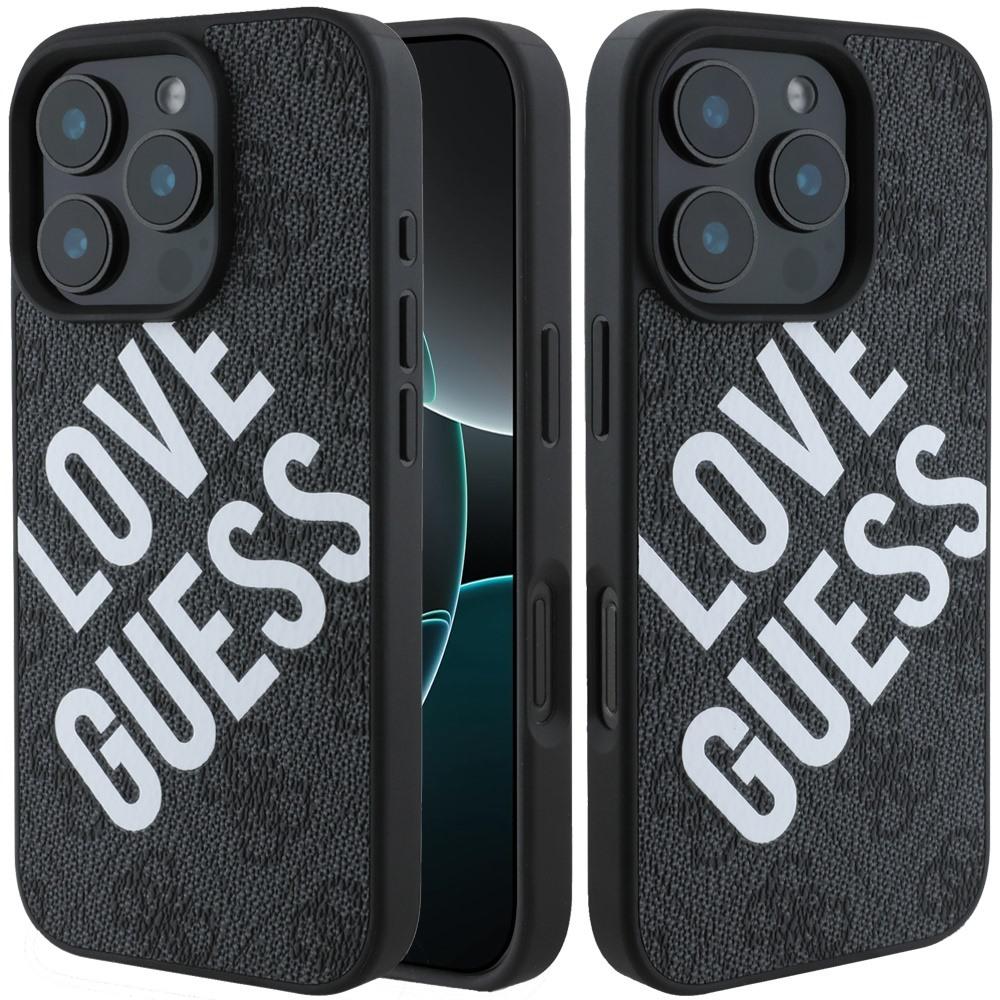 Apple iPhone 16 PRO MAX - (GUESS) - HC MAGSAFE PU 4G BIG LOVE For Apple iPhone 16 PRO MAX