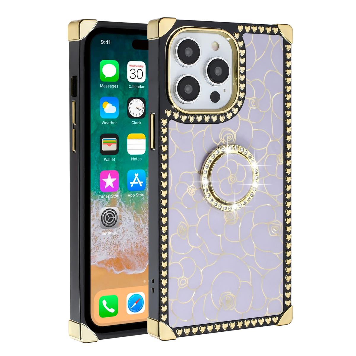 Apple iPhone 14 PRO 6.1" Passion Glitter Diamond Case with Ring Stand | Sparkling Hybrid Cover with Kickstand, photo 8 of 13