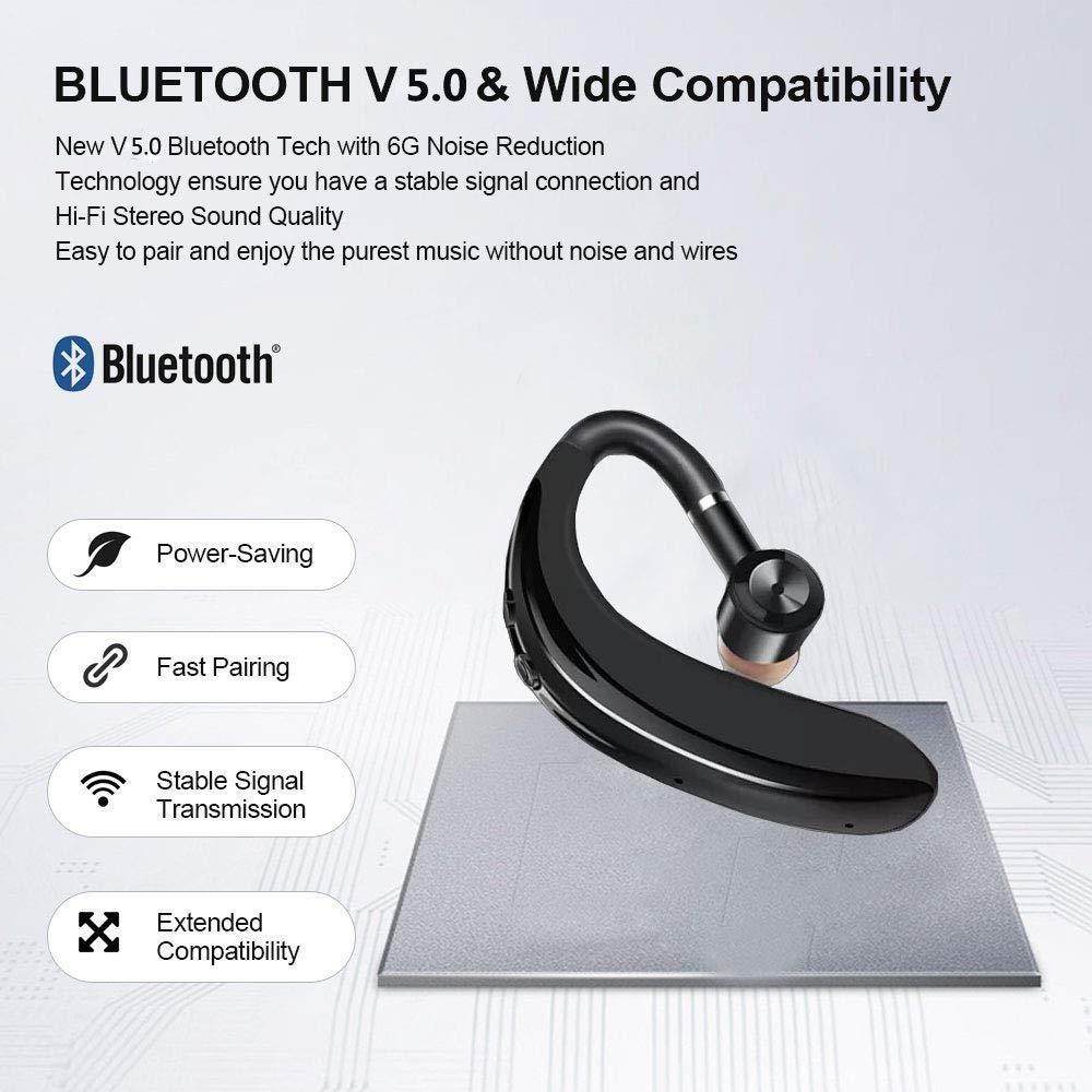 Wireless Headset S109 Bluetooth Mic v5.0 Ear Clip 18 Hours of Calling, Music Sports Earbuds Single Ear Headphone 360-degree Rotator for All Smartphones, photo 3 of 6