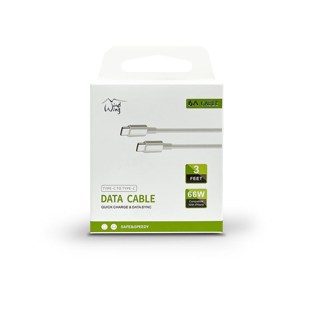 fast charger cable for type C to type C 3FT in white work for iPhone 15 Series, photo 4 of 4