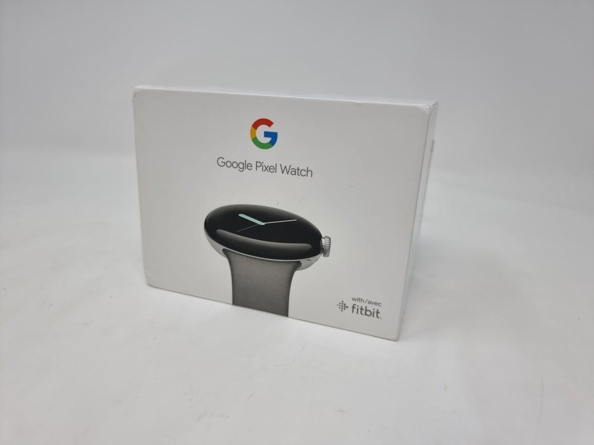 Google Pixel Watch, 41mm Polished Silver Case w/Chalk Active Band, Android Smartwatch with Fitbit Activity, Fitness, Sleep, Heart Rate Tracking, LTE Support Brand New